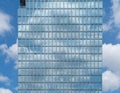 Pattern of office buildings windows. Glass architecture facade design with reflection in urban city, Downtown Bangkok. Urban city Royalty Free Stock Photo