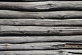 Pattern of old gray logs horizontal background lines