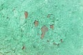 Pattern of old painted metal surface. Rusty metal, peeling paint, green tones, bright colors Royalty Free Stock Photo
