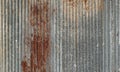 Pattern of the old rusted zinc wall, Grunge texture of rusty metal background. Royalty Free Stock Photo
