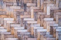 Pattern of old Thai style bamboo handcraft background Royalty Free Stock Photo