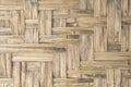 Pattern of Old Vintage Bamboo Wood Panel Using as Background Royalty Free Stock Photo