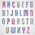 Pattern ornamental colorful fashionable font, rectangular upper