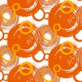 Pattern with painted circles and bubbles