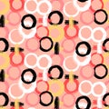 Pattern with painted circles and crosses