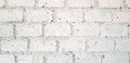 Pattern of painted white grunge brick wall for background Royalty Free Stock Photo