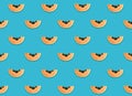 Pattern of papaya slices on background Royalty Free Stock Photo