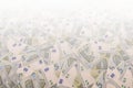 Pattern part of 5 euro banknote close-up with small brown details Royalty Free Stock Photo