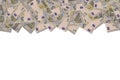 Pattern part of 5 euro banknote close-up with small brown details Royalty Free Stock Photo