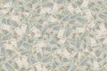 Pattern part of 5 euro banknote close-up with small brown details Royalty Free Stock Photo