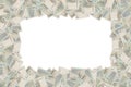 Pattern part of 5 euro banknote close-up with small brown details Royalty Free Stock Photo