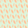 Pattern In Pastel Colors With Menstrual Pads And Tampons. Vector Illustration In Flat Style