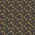 Pattern Pepperoni pizza color