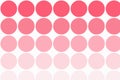 pattern with pink dots on white background.