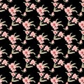 Pattern pink flowers .