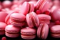 Pattern of pink French macaroons