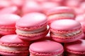 Pattern of pink French macaroons