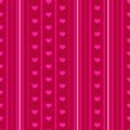 Pattern with pink hearts