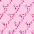 Pattern with a pink ribbon in the month of the fight against breast cancer1