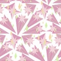 A pattern of pink shooting stars. A magical decoration on a white background. Shades of pink with a colored glow, mother