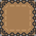 Pattern pixel art frame brown