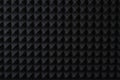 Pattern of professional black foam in a music audio studio