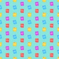 A pattern from programming languages. Colorful books. Colorful background for your projects. Php, html, java, css. Vector illustra Royalty Free Stock Photo