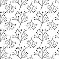 Pattern ramifications tree with stem and branches Royalty Free Stock Photo