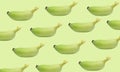 Pattern raw banana fruits