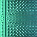 Pattern of rectangular shapes on an old scratched green surface. 3d rendering digital illustration