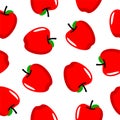 Pattern red apple seamless flat design illustration background vector Royalty Free Stock Photo