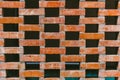 Pattern of Red brick wall for background and textured, Seamless Red brick wall background. Old Brick texture, Grunge brick wall ba Royalty Free Stock Photo