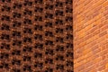 Pattern of red bricks on a wall.. Royalty Free Stock Photo