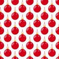 pattern of Christmas colored balloons with ribbon Royalty Free Stock Photo