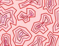 Abstract pattern with red shapes