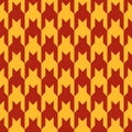Pattern with red figures on a yellow background