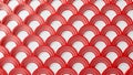 A pattern of red, overlapping circular shapes creates a visually striking and repetitive geometric design against a white Royalty Free Stock Photo
