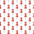 Pattern red push pin watercolor Royalty Free Stock Photo