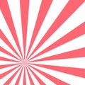 Pattern red rays white background. Sun rays background. Vector illustration. Royalty Free Stock Photo