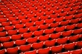 Red football stadium seat. Royalty Free Stock Photo