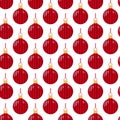 pattern of Christmas colored balloons with ribbon Royalty Free Stock Photo