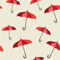 Pattern with red umbrellas Royalty Free Stock Photo
