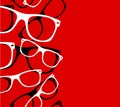 Pattern retro hipster sunglasses. vector abstract background Royalty Free Stock Photo