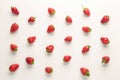 Pattern of ripe juicy red strawberries