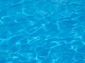 rippled that reflect sunlight on blue water surface in resort swimming pool Royalty Free Stock Photo