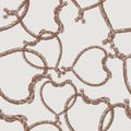 Pattern of rope hearts