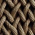 Pattern Of Ropes Close Up Very Detailed Strings Tile Seamless Background. Generative AI
