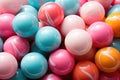 Pattern of round multicolored bubble chewing gum