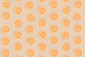 Pattern of round slices of orange