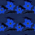Pattern with running panther Royalty Free Stock Photo